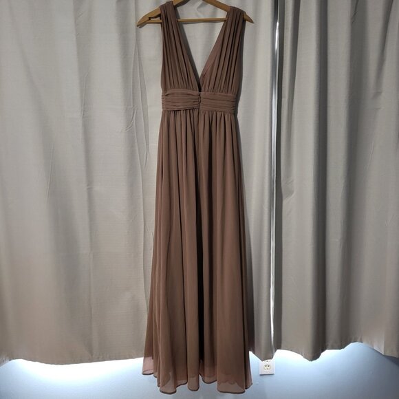 Lulus Heavenly Hues Taupe Maxis Dress, XS - Picture 10 of 10